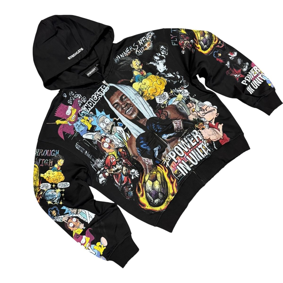 SYNDICATE UNITY GRAPHIC ZIP-UP HOODIE BLACK