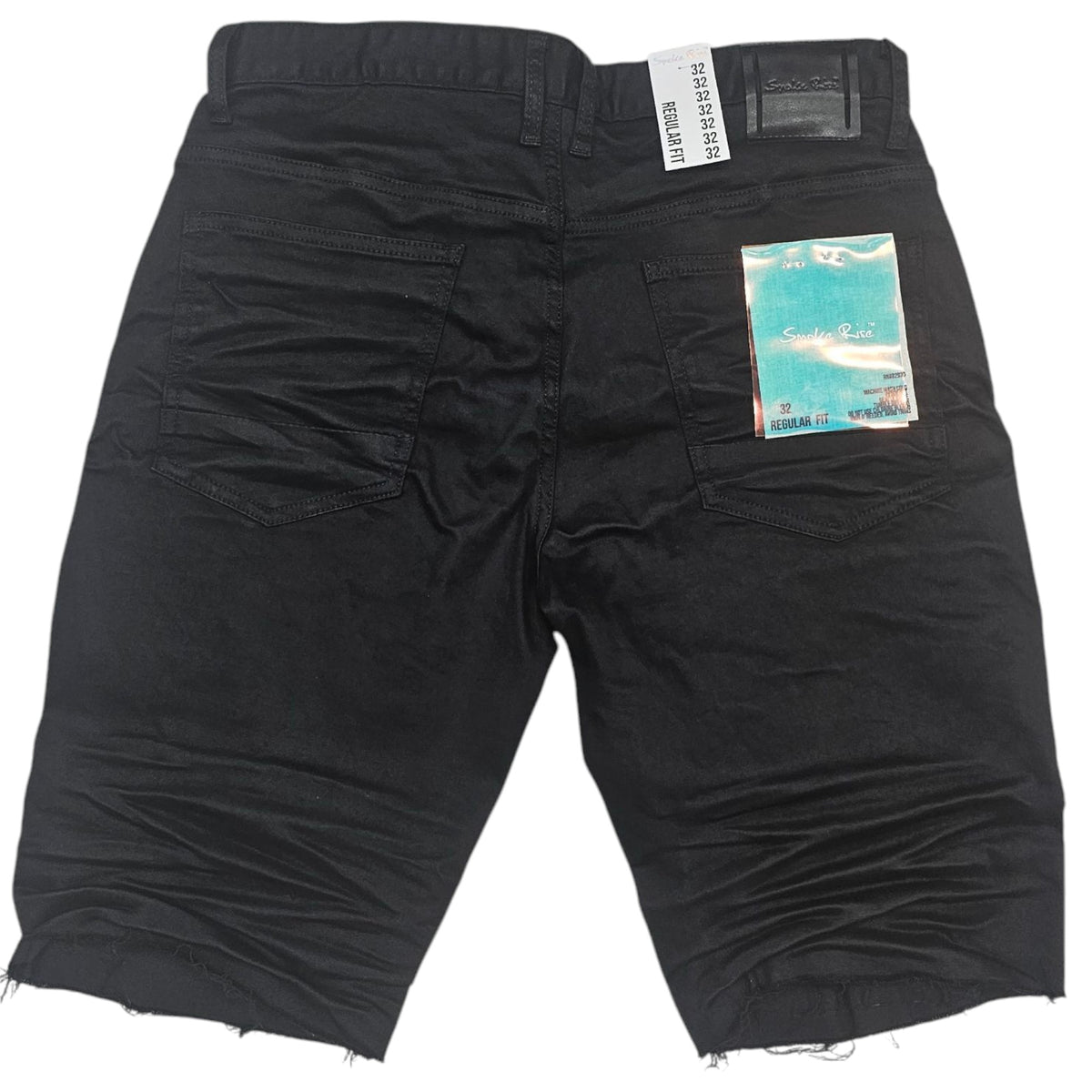 RISE ESSENTIAL DENIM SHORTS JS24109 JET BLACK