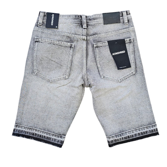KINDRED RHINESTONE DENIM SHORTS 2214 GRAY