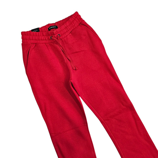 M SOCIETY MENS FLEECE STACKED PANTS RED MS-23708