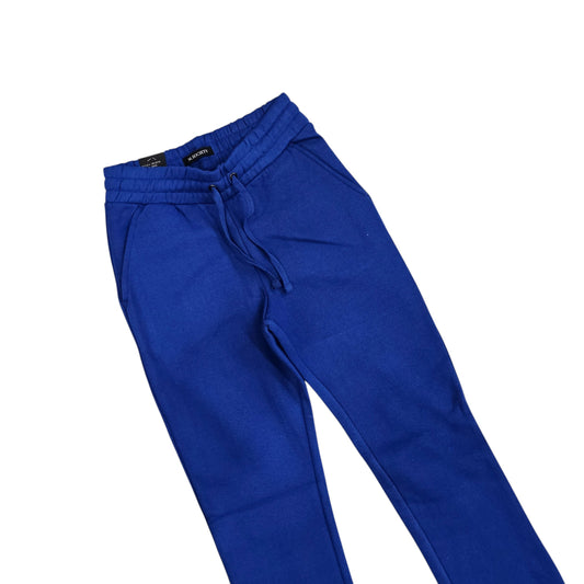 M SOCIETY MENS FLEECE STACKED PANTS ROYAL BLUE MS-23708