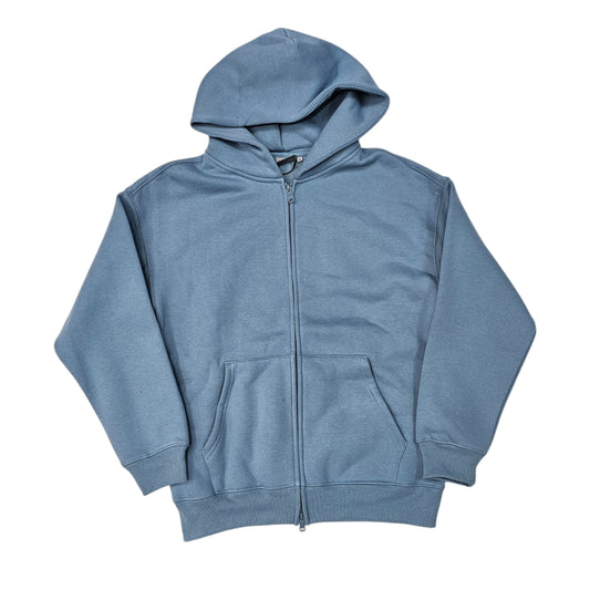 MEN'S PLAIN ZIP UP SWEATSUIT 410GSM SMOKY BLUE MJP65