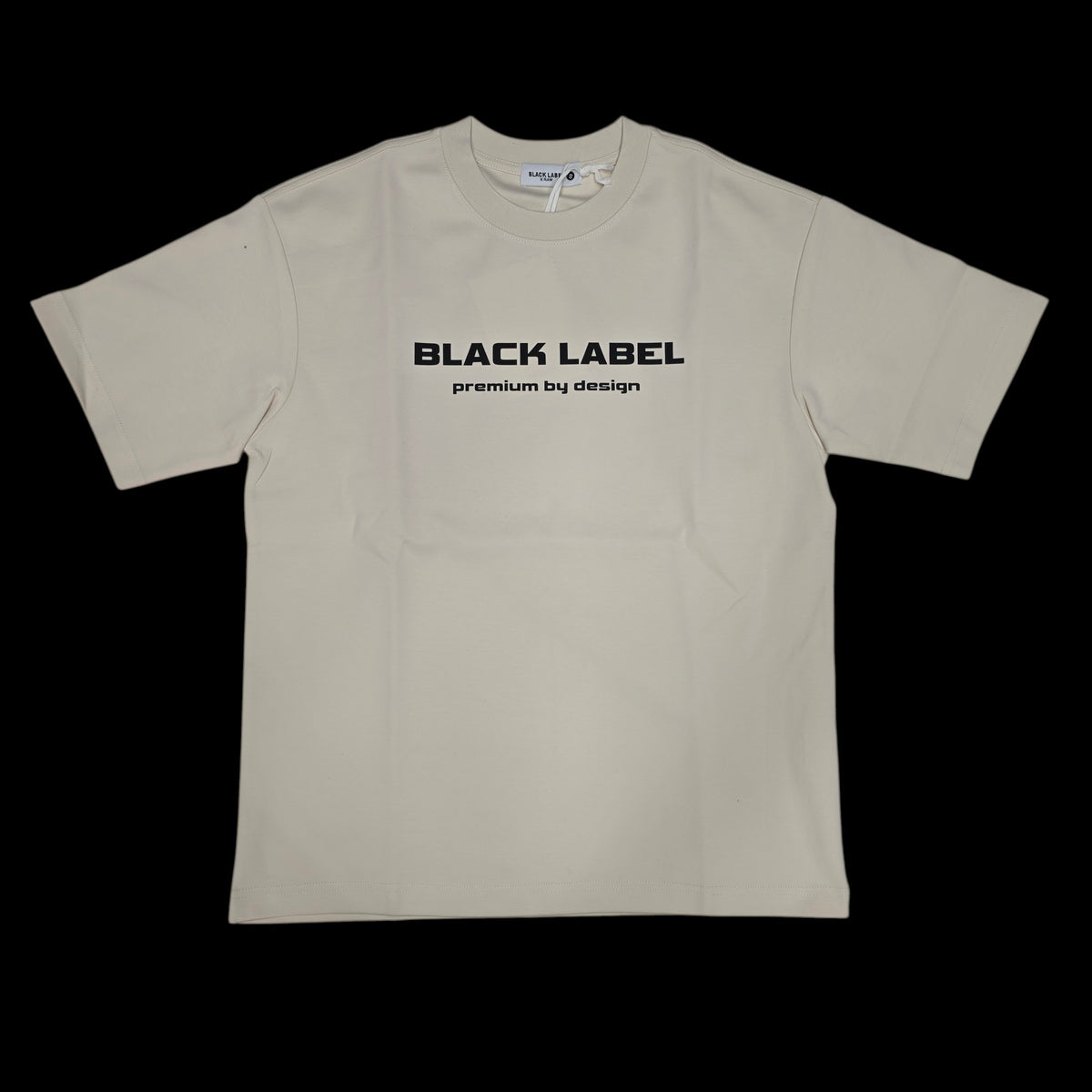 BLACK LABEL OVER PRINT T-SHIRT SAND/BLACK