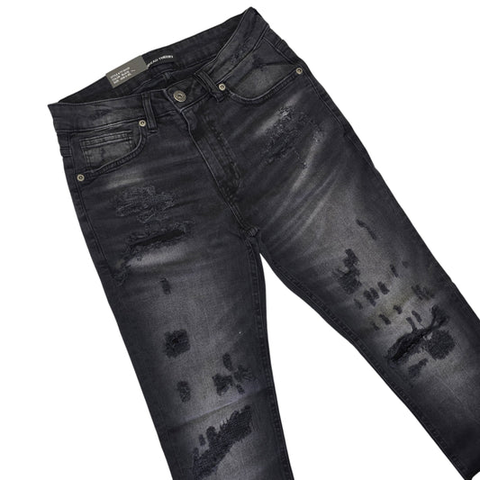 THREAD THEORY MEN'S SLIM FIT JEANS TT-50129 BLACK