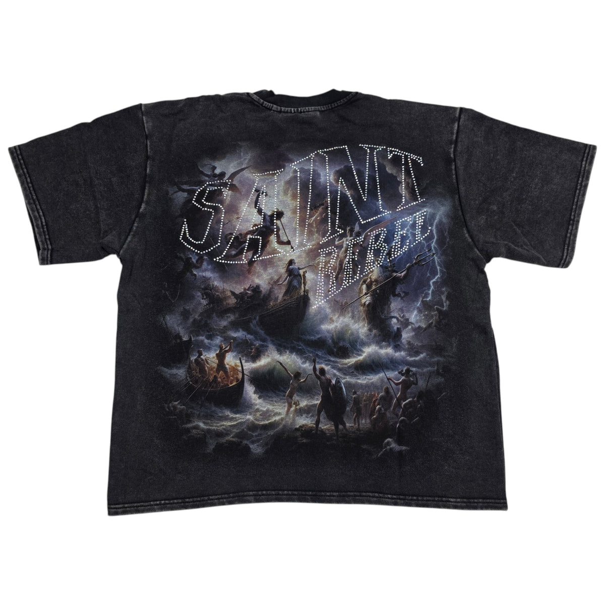 REBEL MINDS MEN'S SINISTER CROPPED T-SHIRT