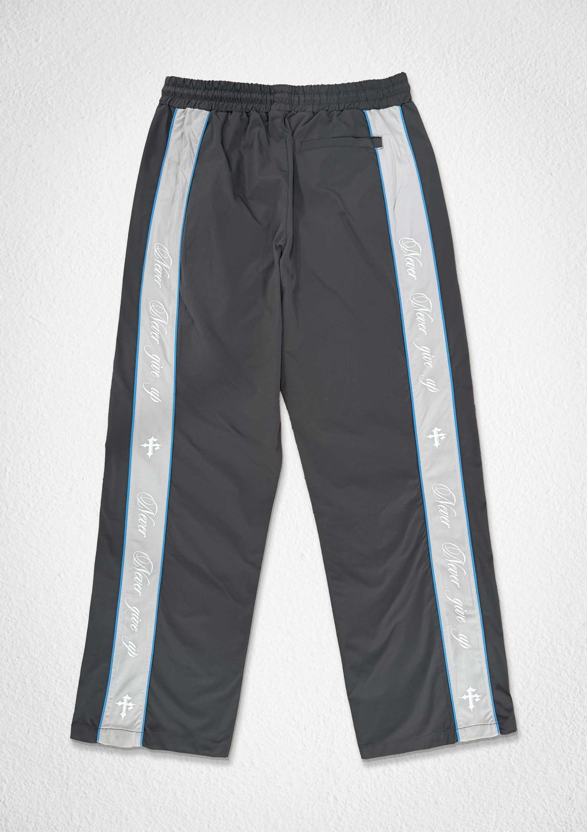 FIRST ROW NEVER GIVE UP MEN’S NYLON TRACK SET GREY