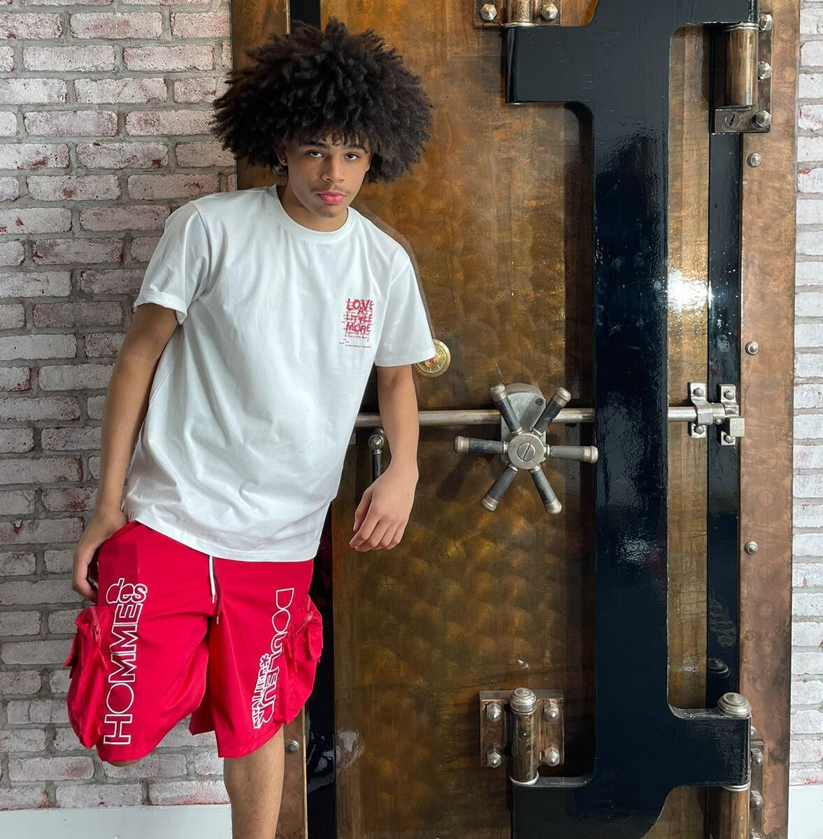 Hudson 4 Zipper Cargo Short Red