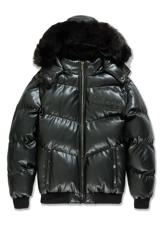 SYIP PU PUFFER WITH EMBOSS JACKET BLACK 91665