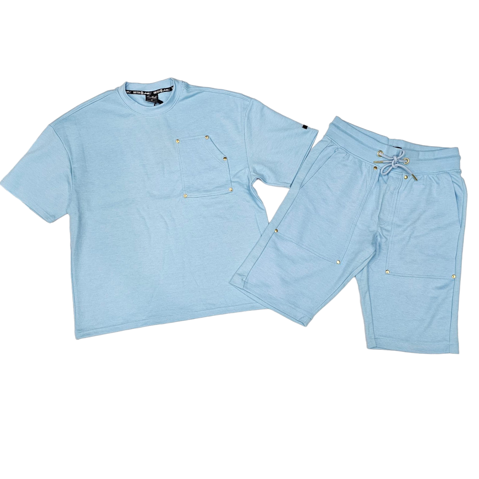 Buy Mid Blue Patchwork Oversize Denim 100% Cotton Shirt from