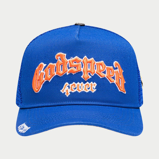 GODSPEED FOREVER TRUCKER HAT ROYAL BLUE