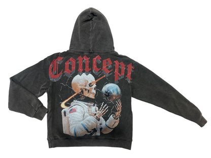 CONCEPT MEN'S ASTRONAUT HOODIE BLACK WASH