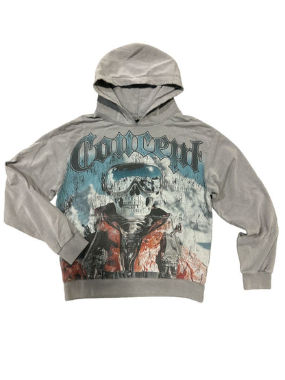 CONCEPT MEN'S ''SKIER'' GREY WASH HOODIE