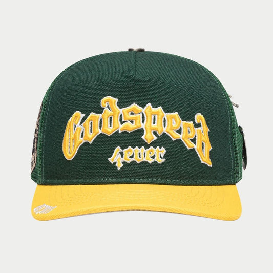 GODSPEED FOREVER TRUCKER HAT GREEN/YELLOW