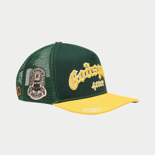 GODSPEED FOREVER TRUCKER HAT GREEN/YELLOW