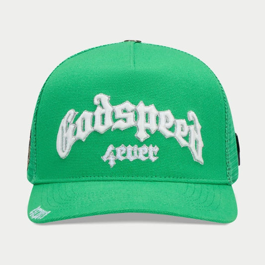 GODSPEED FOREVER TRUCKER HAT SHAMROCK GREEN