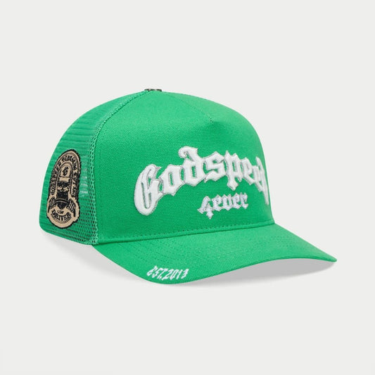 GODSPEED FOREVER TRUCKER HAT SHAMROCK GREEN