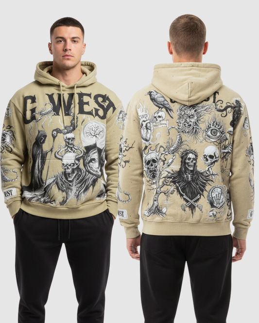 G WEST RHINESTONE DREAM LAYER COMPLICATED HOODIE