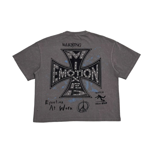 MIXED EMOTIONS MEN'S OVERSIZE GREY FRIENDS T-SHIRT