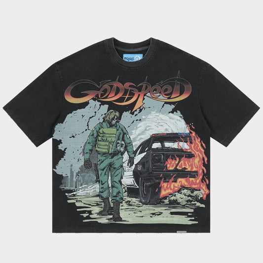 GODSPEED MEN'S KHAOS T-SHIRT NG BLACK
