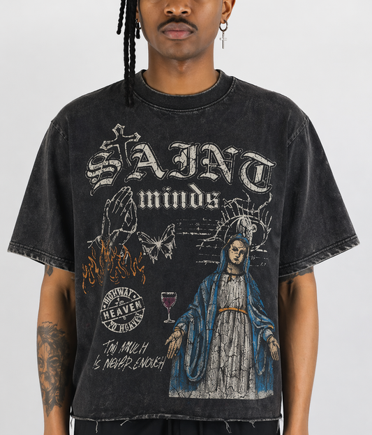 REBEL MINDS SAINT SHORT SET BLACK
