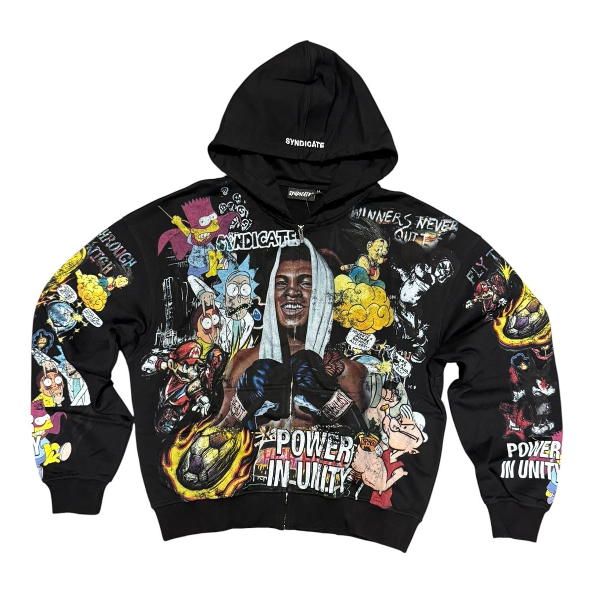 SYNDICATE UNITY GRAPHIC ZIP-UP HOODIE BLACK