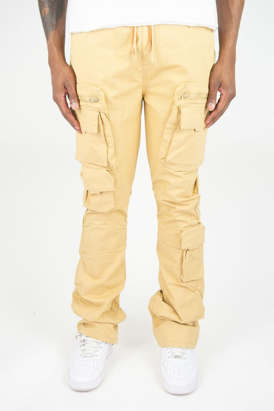 ROAR MEN'S FINE TWILL CARGO PANTS KHAKI 4163-432