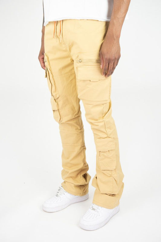 ROAR MEN'S FINE TWILL CARGO PANTS KHAKI 4163-432