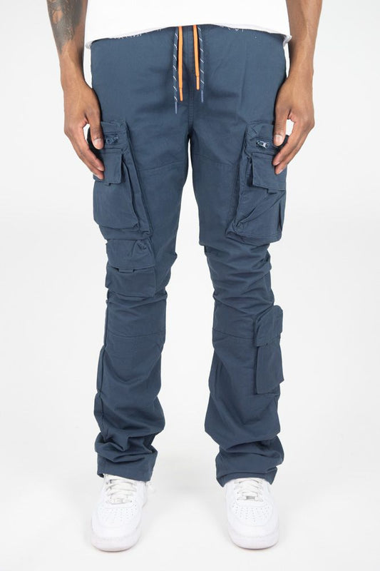 ROAR MEN'S FINE TWILL CARGO PANTS NAVY 4163-432