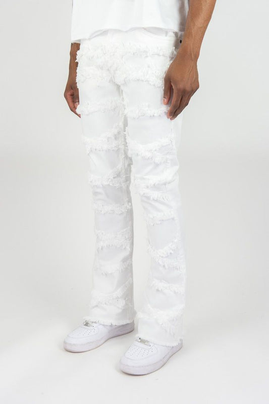 ROAR MEN'S X-FRAYED TWILL PANTS WHITE 4163-441