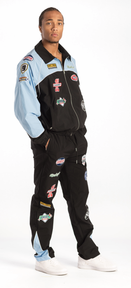 KINDRED MEN’S PATCHED STREET TRACKSUIT BLACK/BABY BLUE