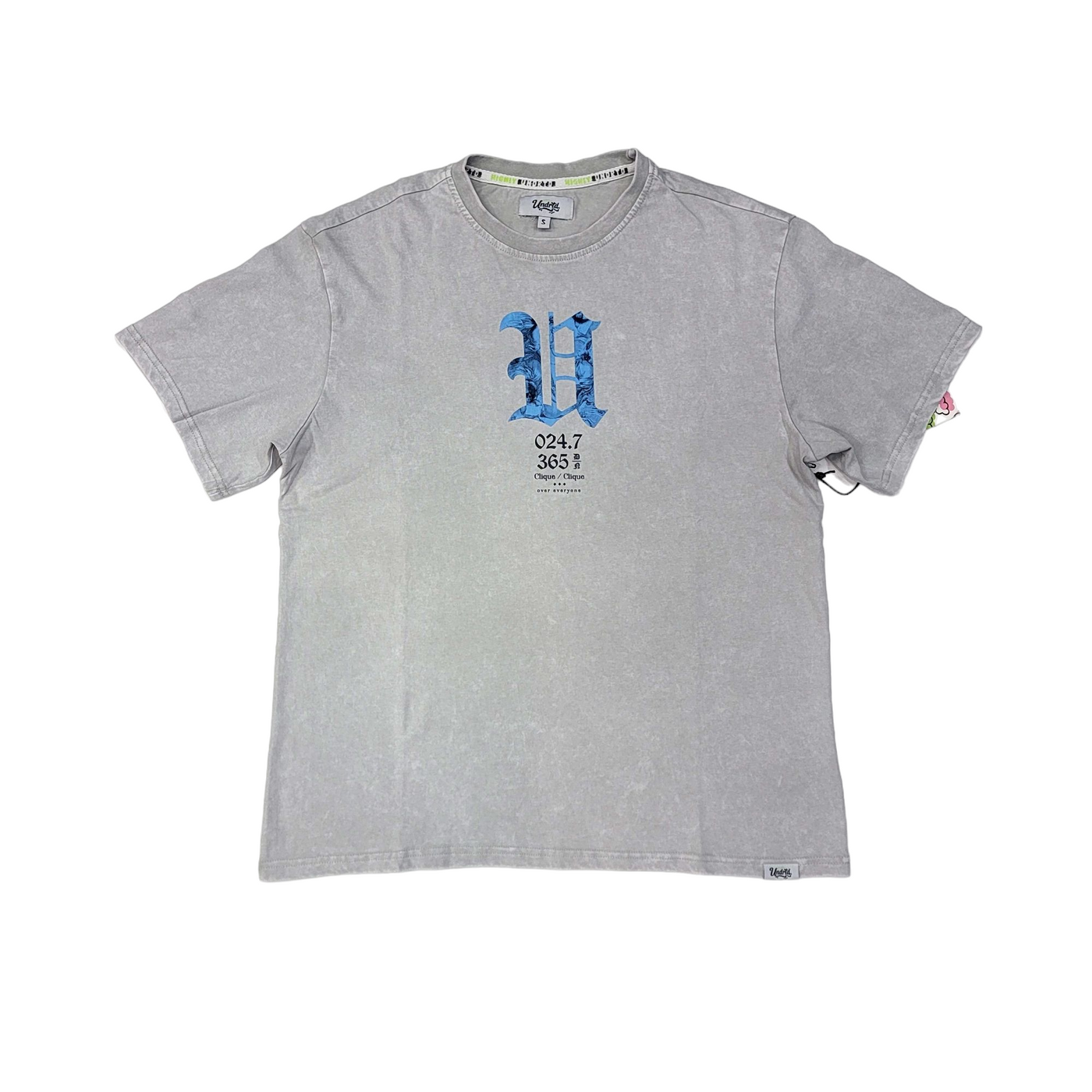 Highly Undrtd Official T-Shirt Grey Vintage Wash US4116W