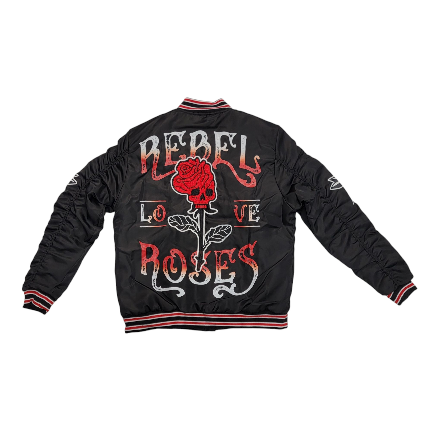 REBEL ROSES NYLON JACKET – ROS 3 CLOTHING CO.