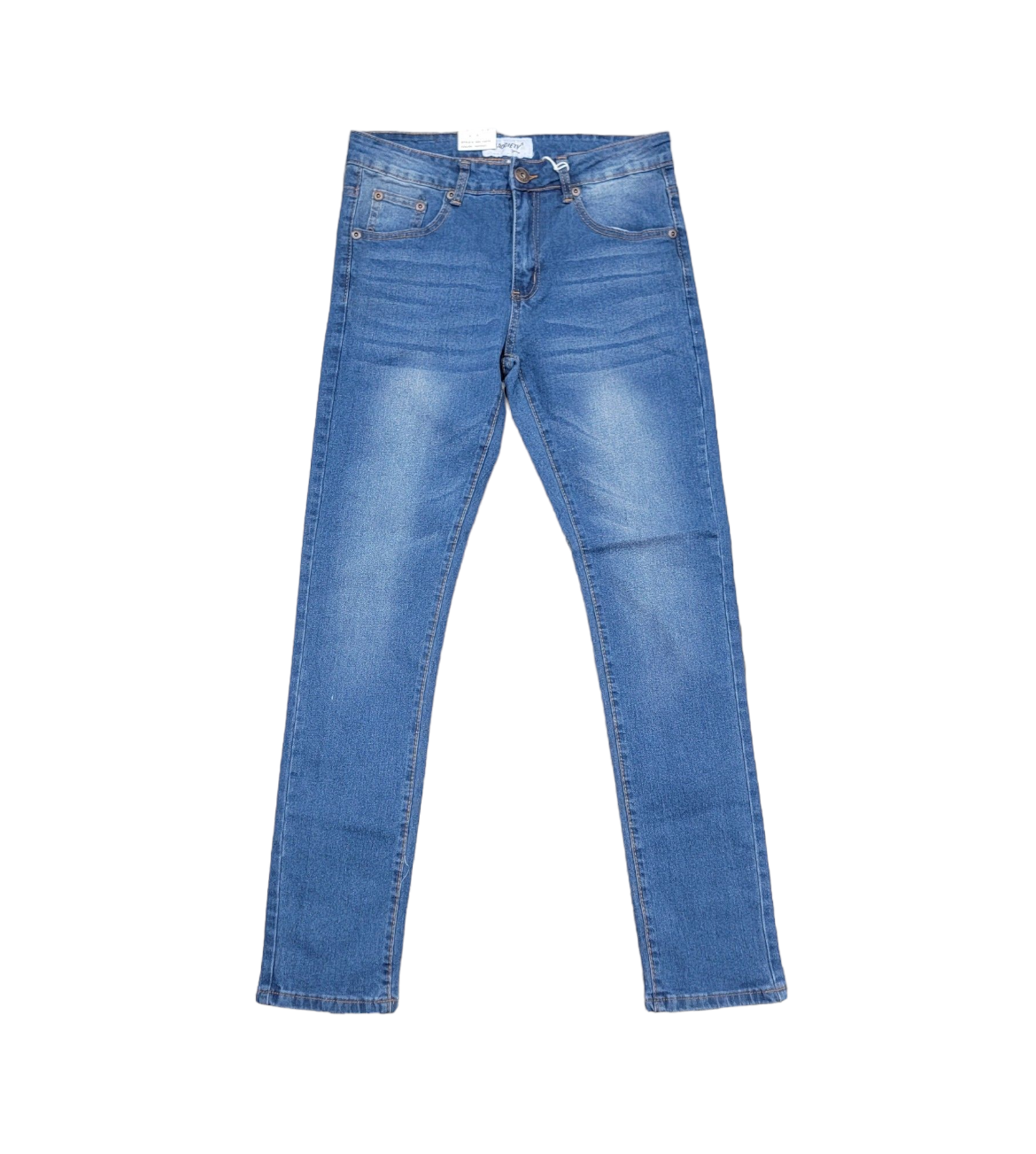 M Society Men's Super Stretchy Skinny Fit Jeans Indigo 13075