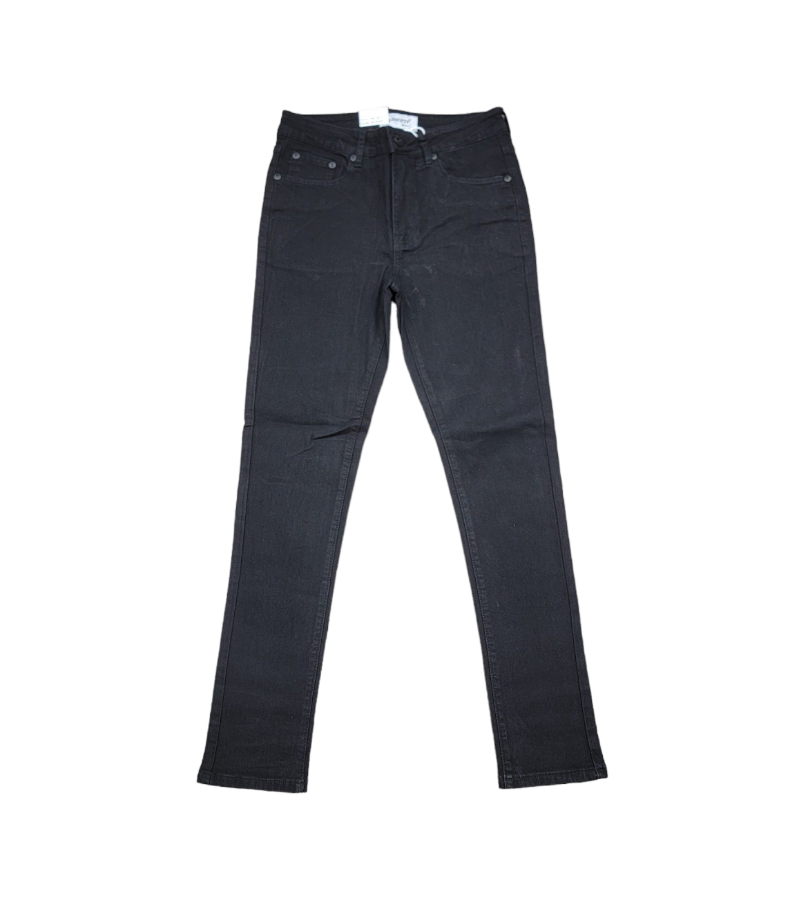 M Society Men's Super Stretchy Skinny Fit Jeans Jet Black 13075