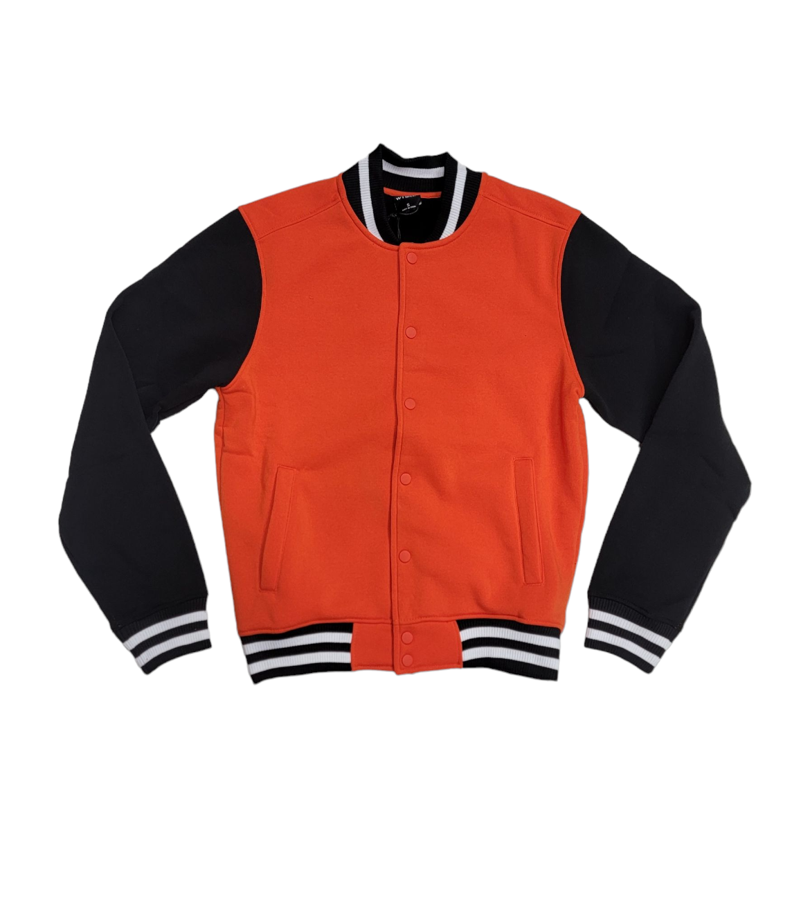 WT02 Fleece Varsity Jacket Orange
