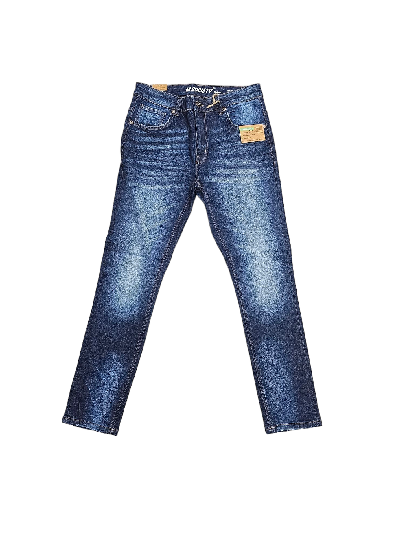 M. Society Men's Stretched Denim Jeans Dark Indigo MS-80260
