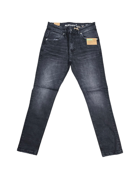M. Society Men's Stretched Denim Jeans Black MS-80260