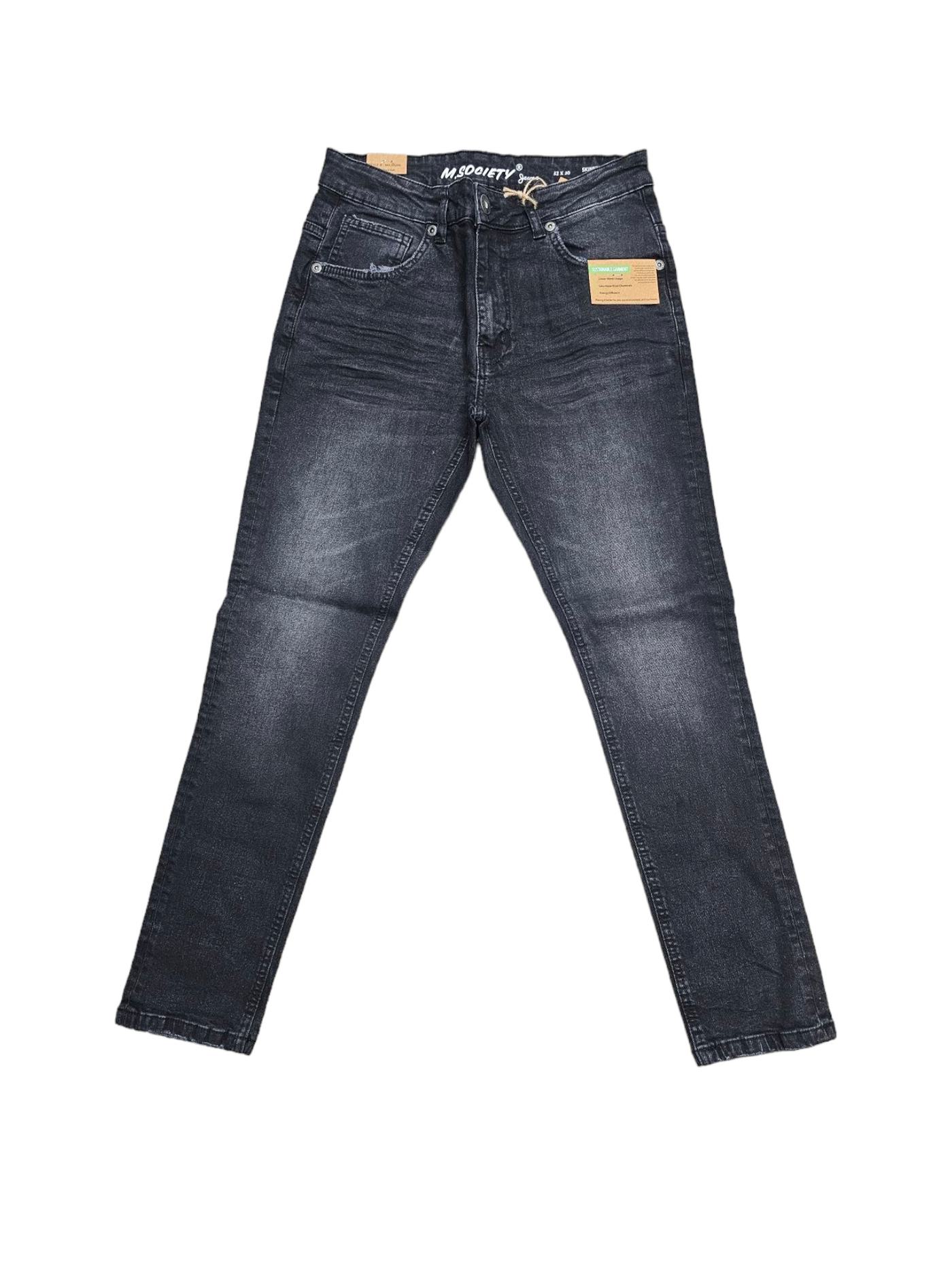 M. Society Men's Stretched Denim Jeans Black MS-80260