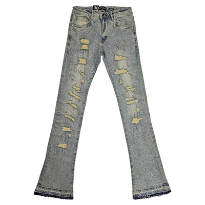 WAIMEA MENS STACKED RHINESTONE JEANS M8257D