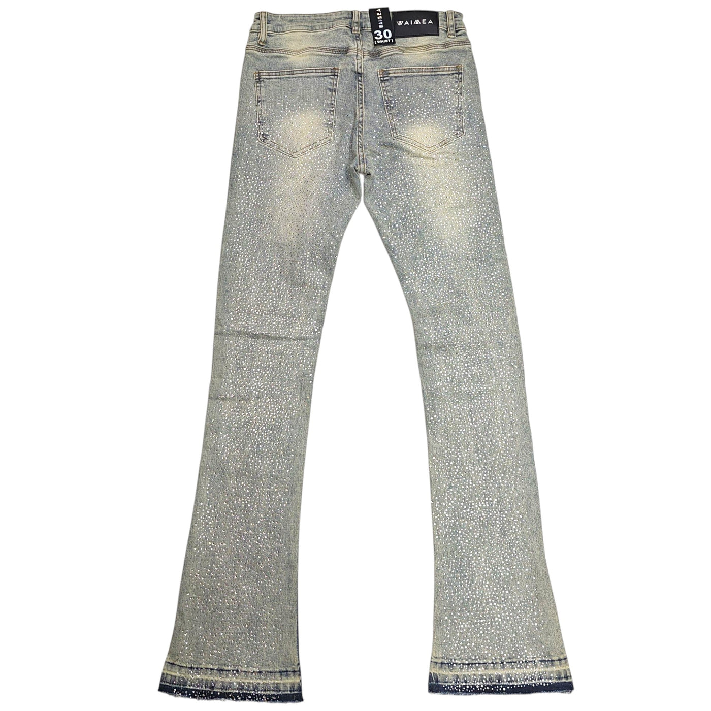 WAIMEA MENS STACKED RHINESTONE JEANS M8257D