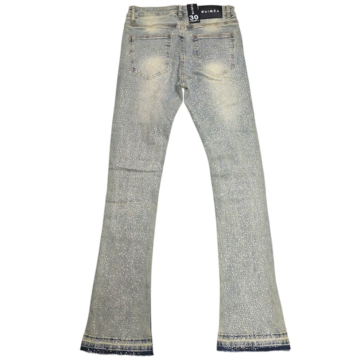 WAIMEA MENS STACKED RHINESTONE JEANS M8257D – ROS 3 CLOTHING CO.