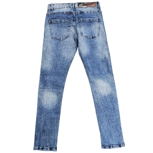 THREAD THEORY MENS SKINNY FIT JEANS MED BLUE TT-50104