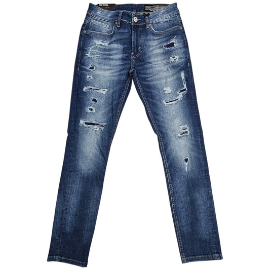 M SOCIETY JEANS RIPS & REPAIR PALE BLUE MS-80383