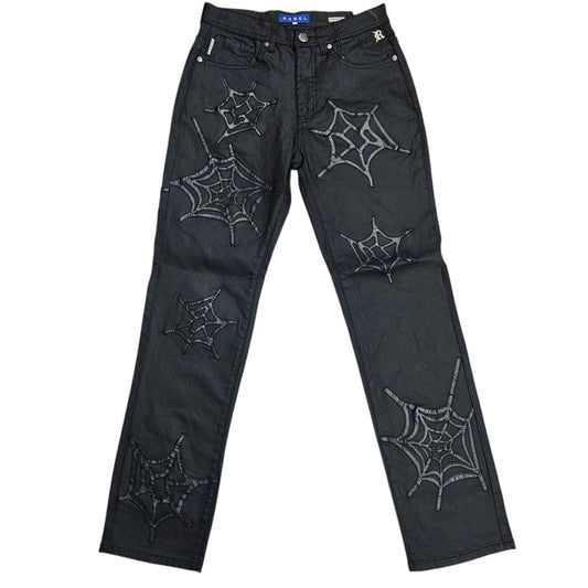 REBEL WEBSTAR STRAIGHT FIT JEANS WAX BLACK 651611