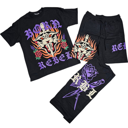 REBEL BORN REBEL SHORT SET