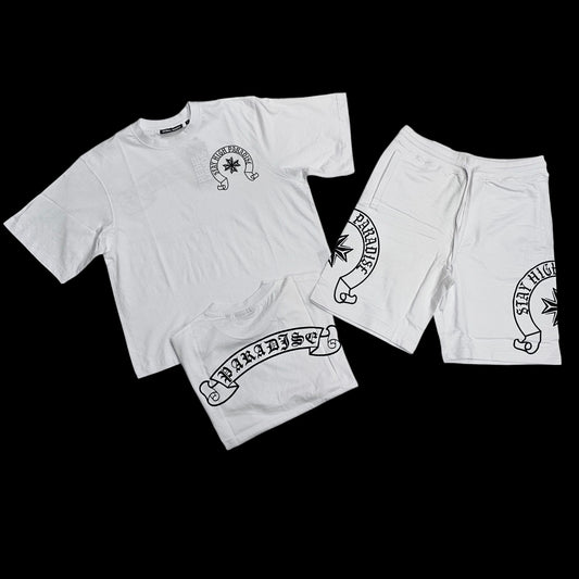 REBEL PARADISE SHORT SET CROPPED TEE 151184