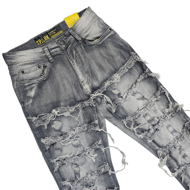 70s〜 Damaged flare denim Women's Flare Bell Bottom Jeans Destroyed Flare Denim Pants