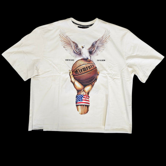 ELEMENTZ FROM THE HOOD FOR THE DREAM CROPPED T-SHIRT