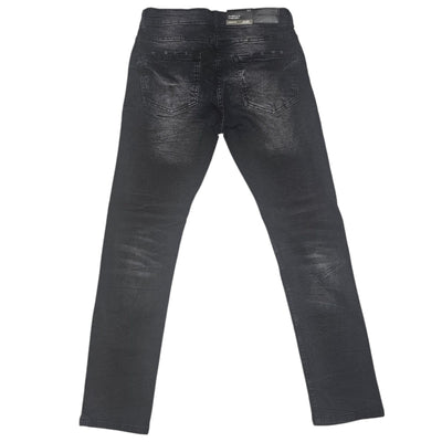 THREAD THEORY MENS SKINNY FIT JEANS BLACK TT-50111