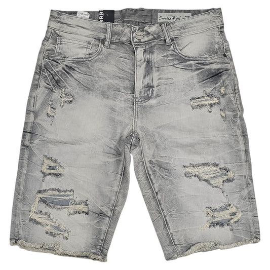 RISE ESSENTIAL DENIM SHORTS JS24109 GREY